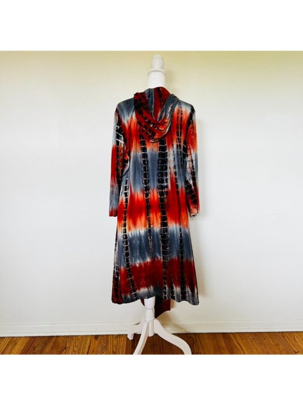 Boho Duster Womens L Open-Front Cardigan Long Sleeve Festival Hippie Granola - Picture 4 of 7